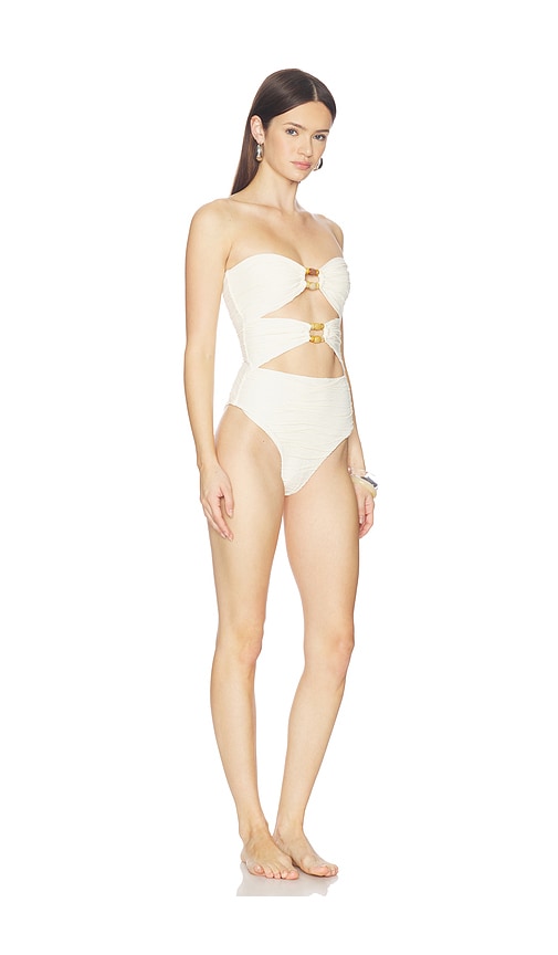 Devon Windsor Misha Full-piece Swimsuit In White