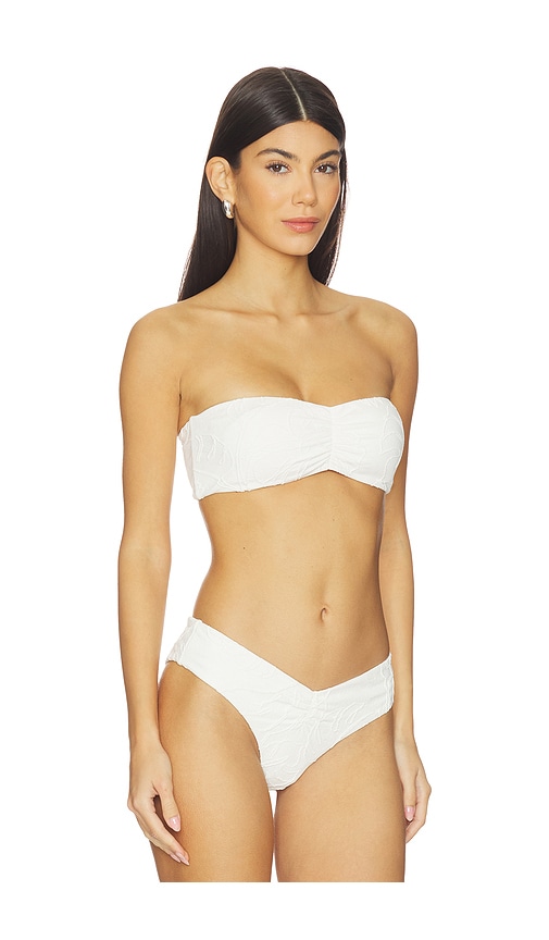 Devon Windsor Navi Bikini Top In White