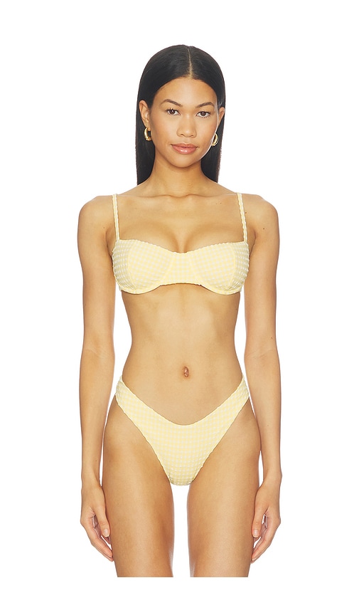Laurel Bikini Top by DEVON WINDSOR in Daisy