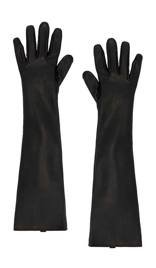 Eaves Leather Gloves In Black