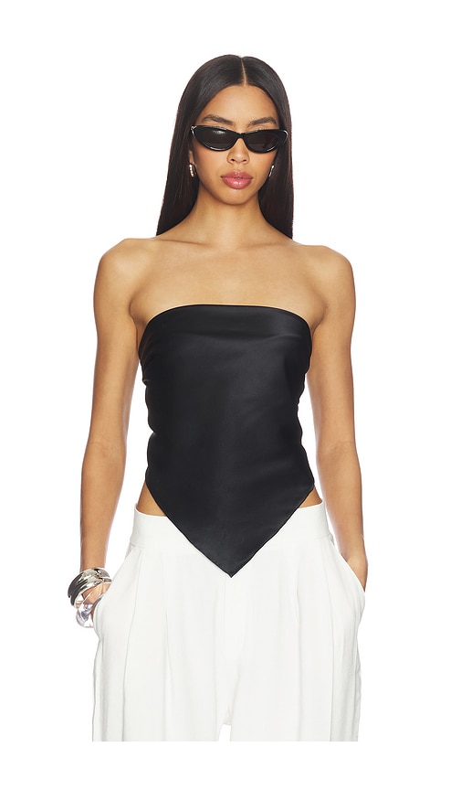EAVES Paola Silk Scarf in Black