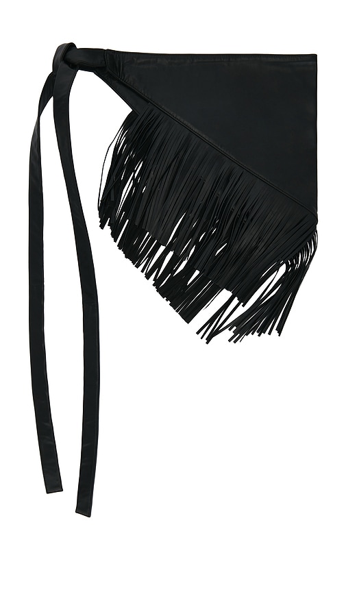 EAVES Milo Leather Belt in Black.