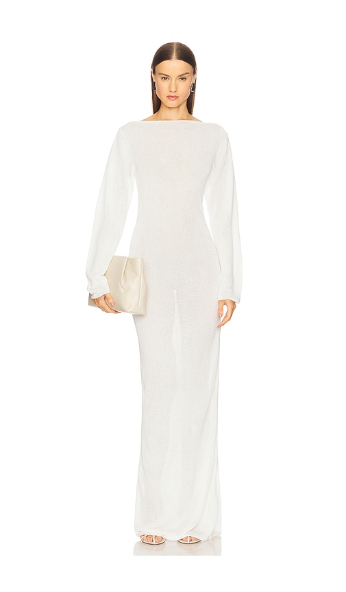 x Coco Wister Long Sleeve Maxi Dress in Ivory. - size XS (also in L, M, S, XL)