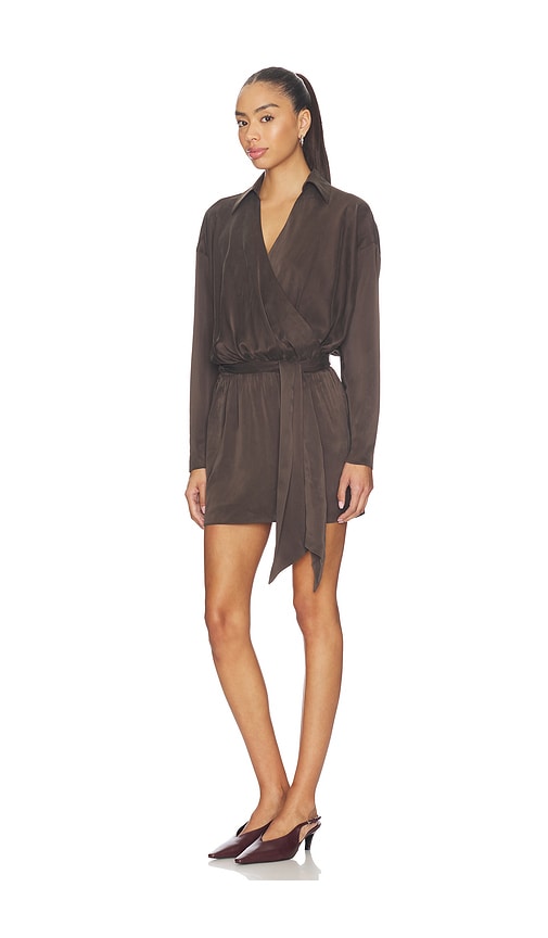 REVOLVE Brown Wrap Dress