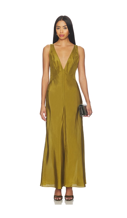 Eaves Freda Maxi Dress In Green