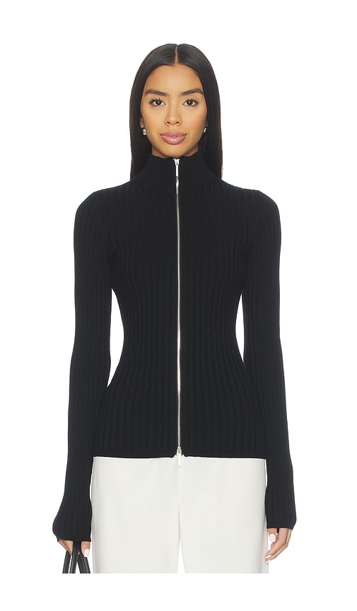 Eaves X Coco Adison Ribbed Slim Long Sleeve In Black