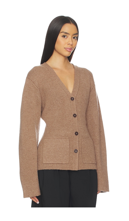 Eaves X Coco Sophie Structured Cardigan In Brown