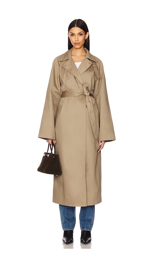 Eaves Yuna Trench Coat In Neutral