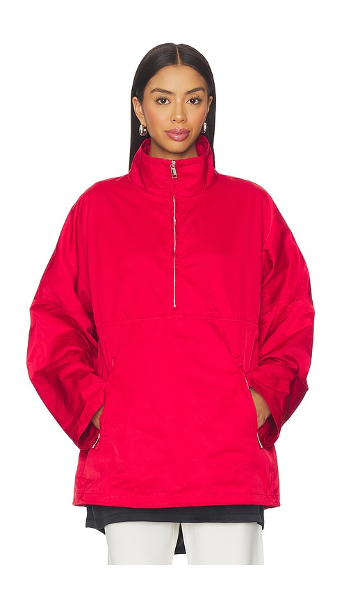 Eaves Silje Half Zip Parka In Red