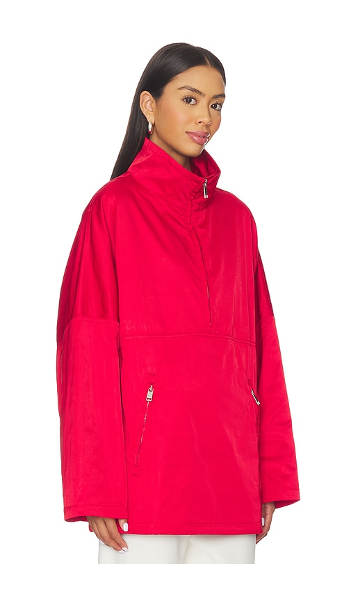 Eaves Silje Half Zip Parka In Red