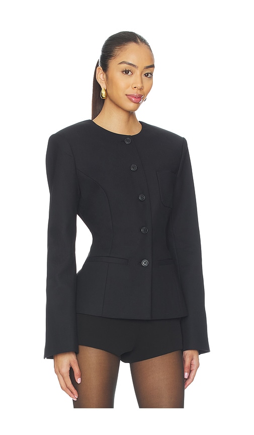 Eaves Mai Compact Suiting Blazer In Blue