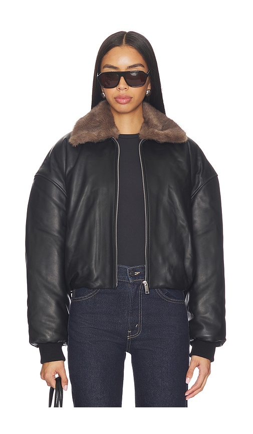 EAVES Norna Leather Bomber Jacket