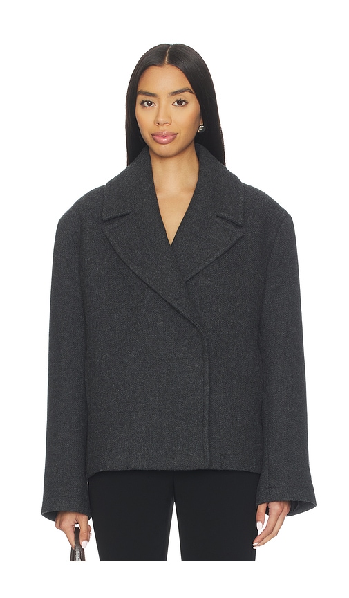EAVES Oak Manteco Wool Cropped Peacoat