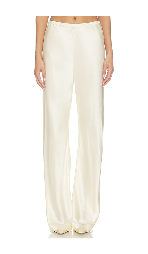 EAVES Loretta Silk Pants in Ivory. - size XS (also in M, XL)
