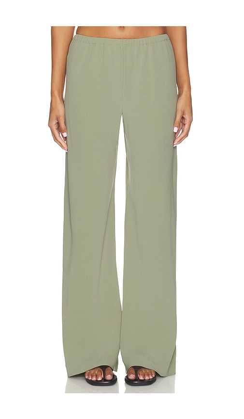 Loretta Crepe Bias Pant in Olive