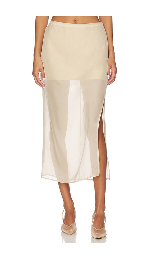 Eaves Osk Midi Skirt In White