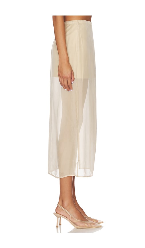 Eaves Osk Midi Skirt In White