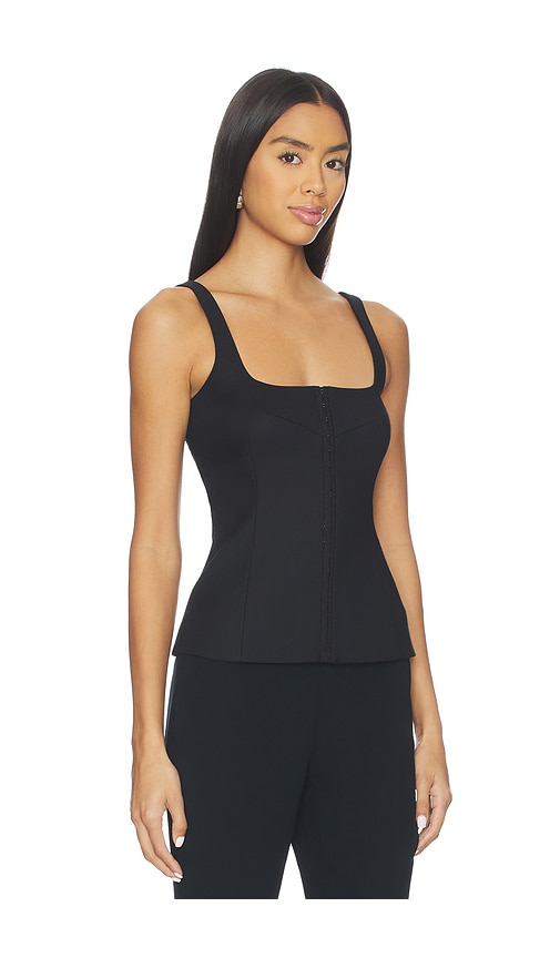 Eaves Mai Compact Suiting Top In Black