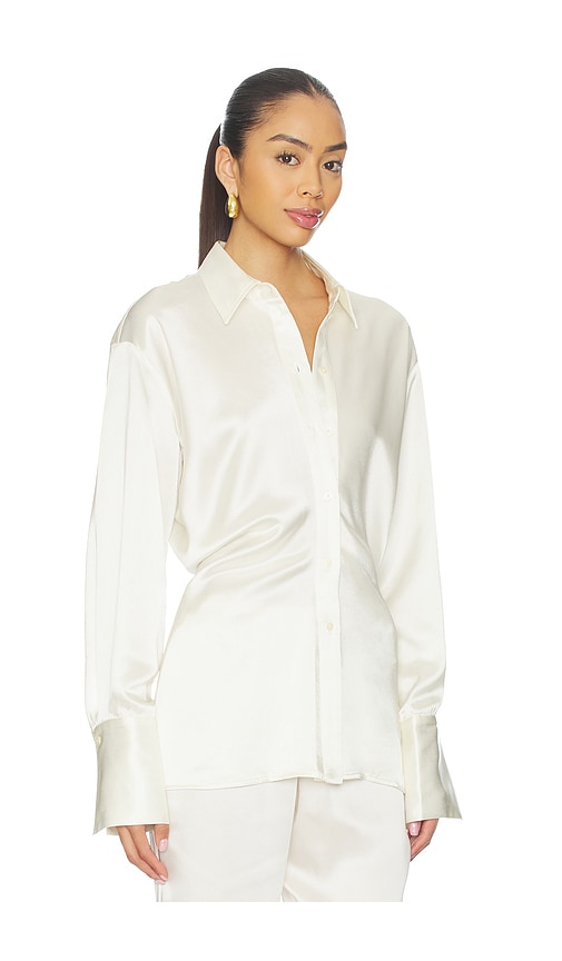  Eaves Sigrun Slouch Waist Blouse In Ivory. Size Xs. Also In S, M, Xl. 