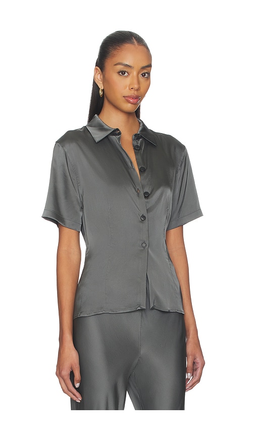 Eaves Groa Cinched Top In Gray