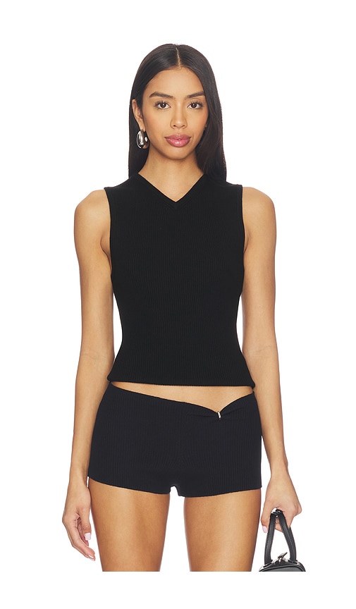 EAVES x Jasmine Tookes Susen Rib Knit V-neck Top