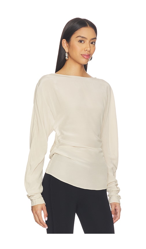  Eaves Oberteil Mit öffnung Hinten Amari In Beige. Größe Xs. Also In Xxs, S, M, L, Xl. 