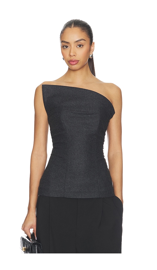 EAVES Helge Wool Flannel Structured Top en Charcoal Taille XS Also en S M L XL 221 €