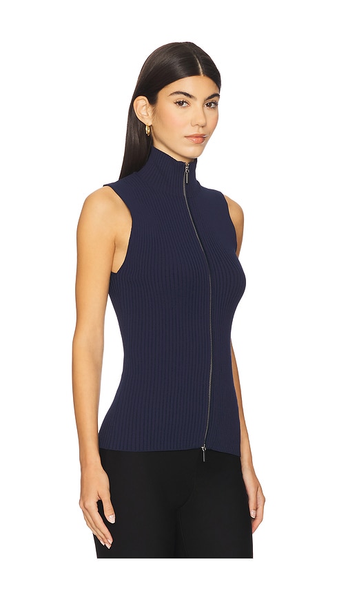 Eaves Carolyn Knit Vest In Navy. Size M. Also In L. 