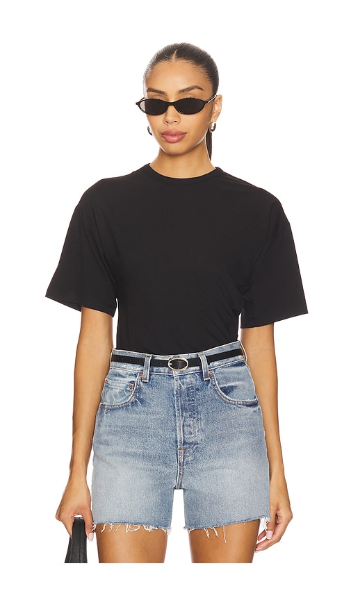 Ira Twisted Tee in Black. - size XS (also in L, M, S, XL, XXS)