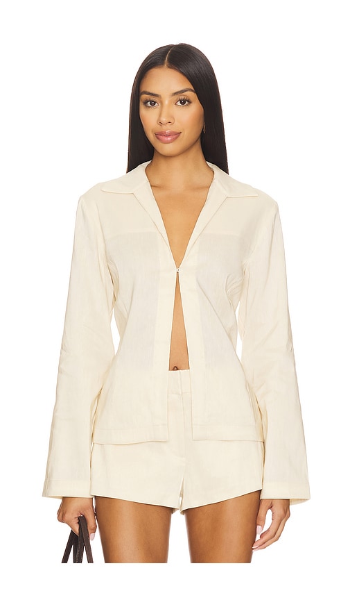 Iyla Shirt Jacket in Neutral. - size XS (also in L, M, S, XL, XXS)