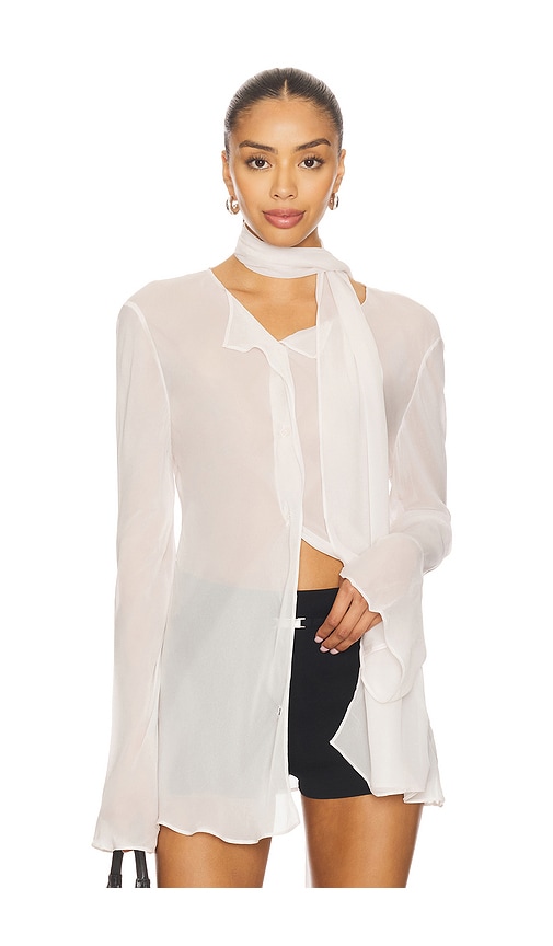 Via Blouse in Ivory. - size XS (also in L, M, S)