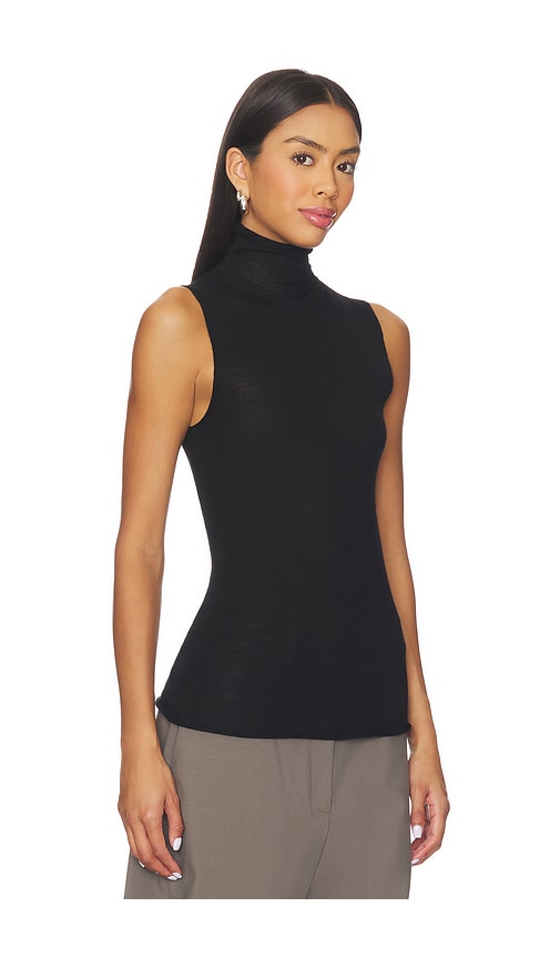 Eaves Alaska Sleeveless Knit Mockneck In Black