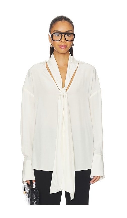 Eaves Saeunn Scarf Blouse In White