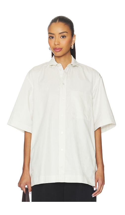 Eaves Svann Micro Collar Shirt In White
