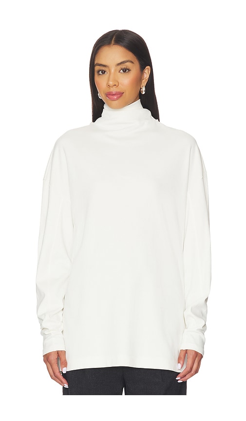 Eaves Lene Tie Neck Tee In White
