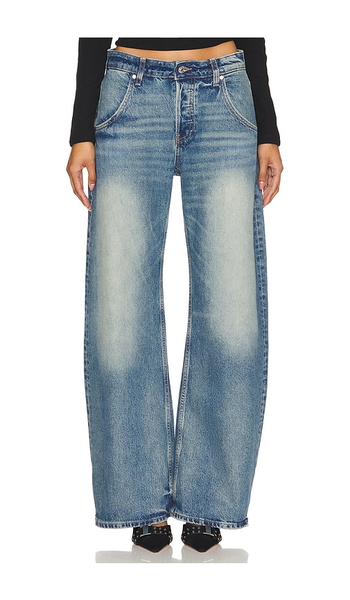 Shop Eb Denim Enzo Midrise Barrel In Blue