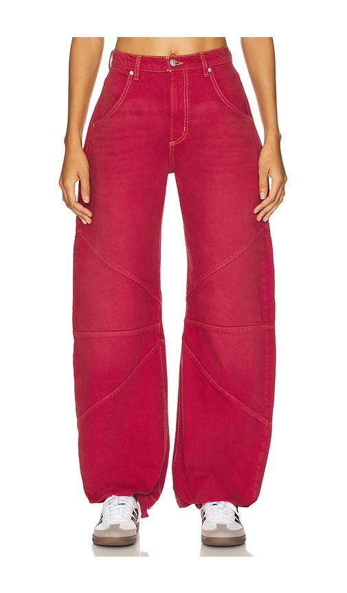 Eb Denim Frederic Barrel Wide Leg In Red