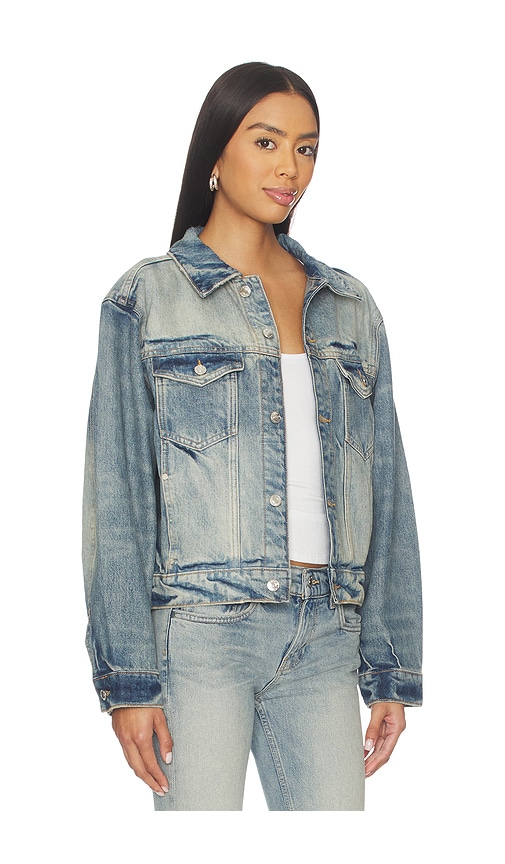  Eb Denim Varsity Trucker Denim Jacket In Blue. Size Xs. Also In S, M, L. 
