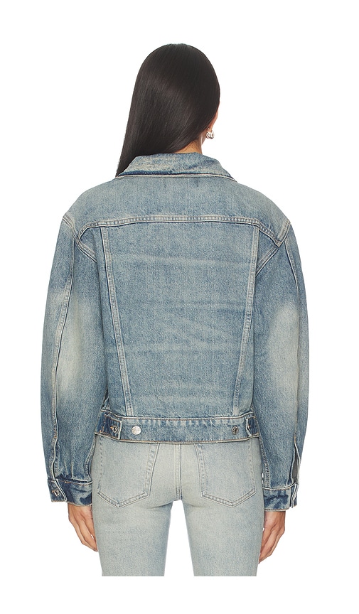  Eb Denim Varsity Trucker Denim Jacket In Blue. Size Xs. Also In S, M, L. 