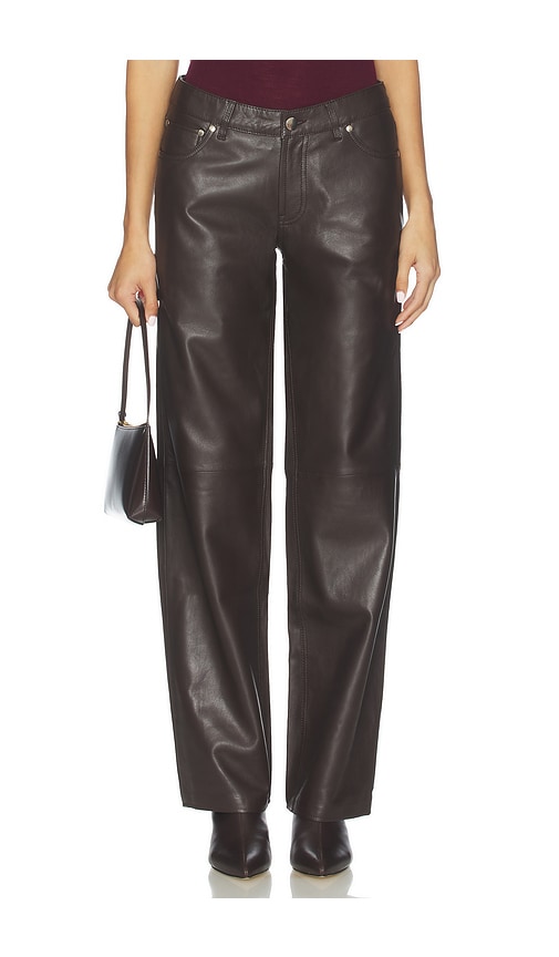 Eb Denim Low Rise Baggy Pant In Brown