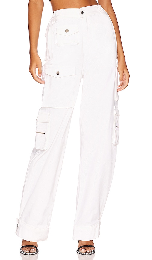 EB Denim Cargo Pants in White