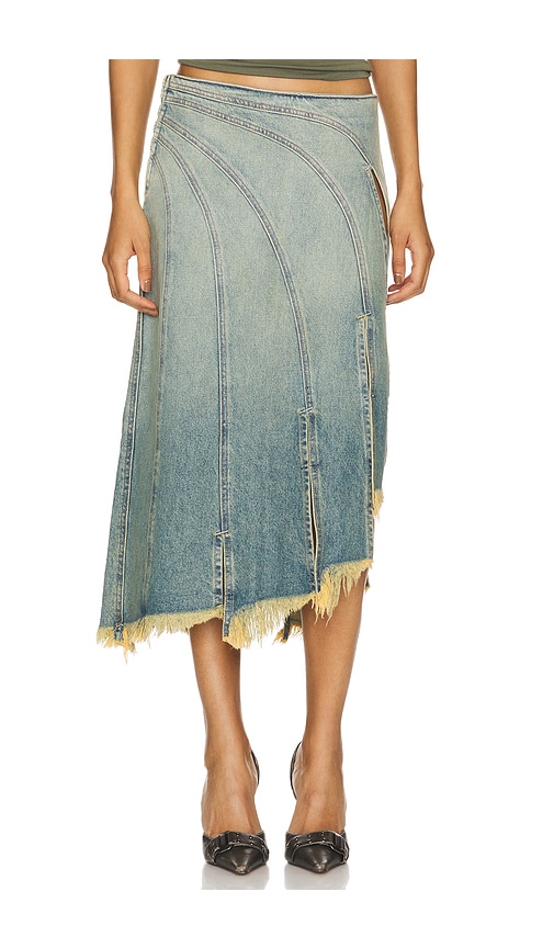 Shop Eb Denim Sorriso Maxi Skirt In Olio