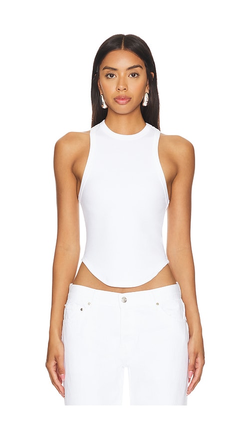 Shop Eb Denim Curve Rib Tank In White