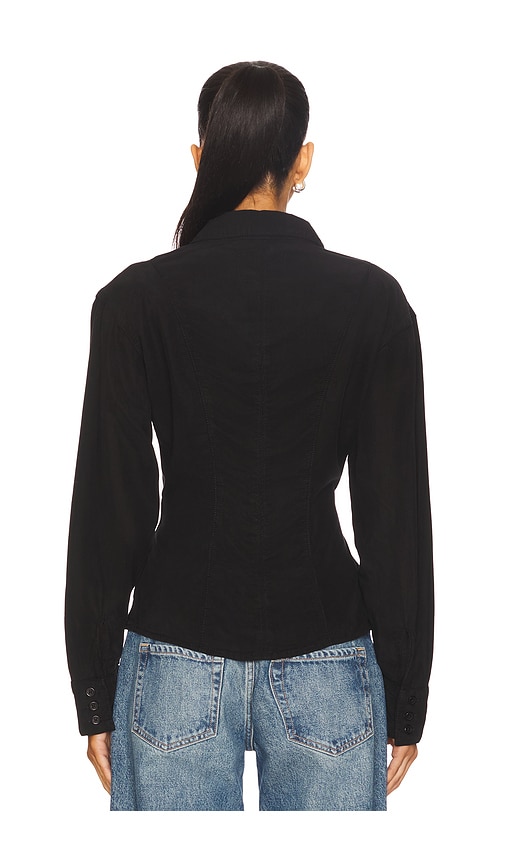  Eb Denim Rose Blouse In Black. Size Xs. Also In L. 