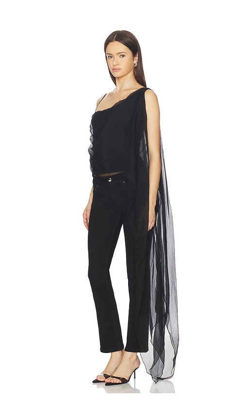  Eb Denim Oberteil Tess Layered In Black. Größe S. Also In M. 