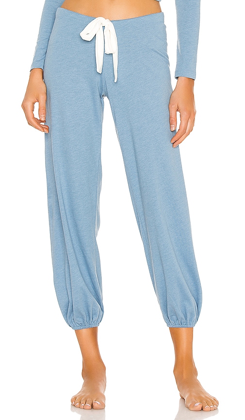 Eberjey Heather Cropped Pant In Blue Shadow Blues