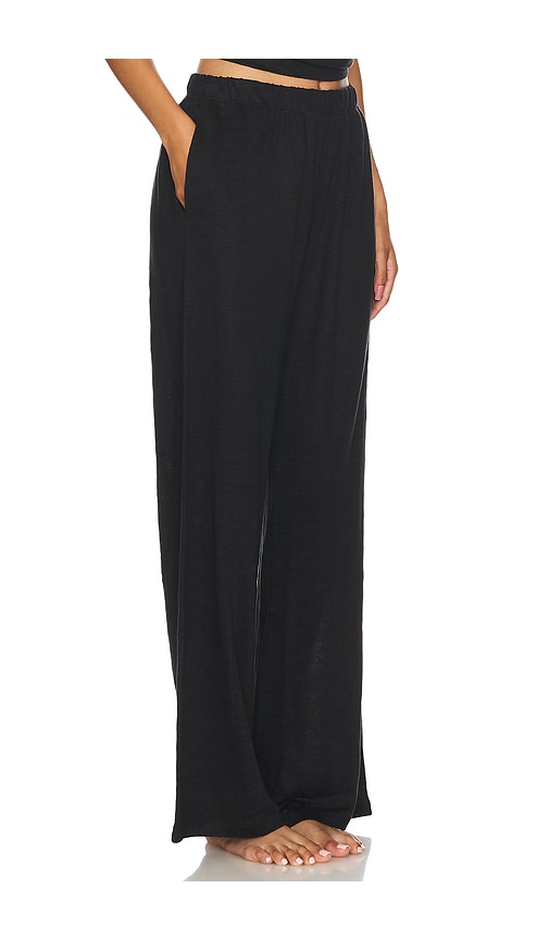 Shop Eberjey Organic Linen Pant In Black