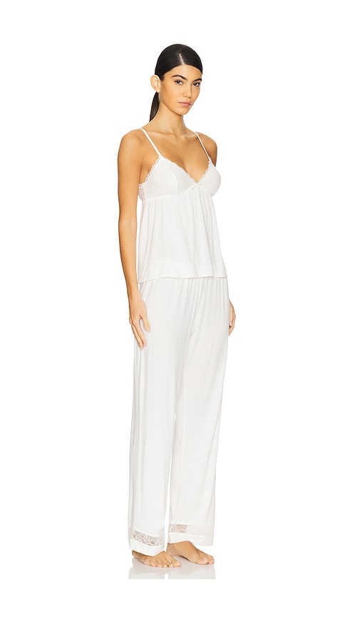 Shop Eberjey Mia Cami And Pant Pj Set In Ivory