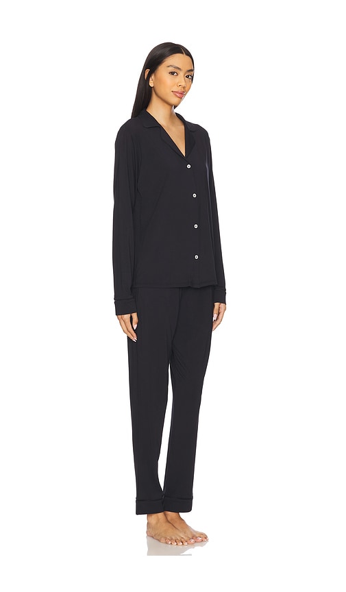 Shop Eberjey Fiona Catnap Pj Set In Black