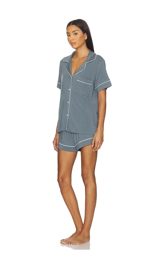 Eberjey Gisele Relaxed Short Pj Set In Gray